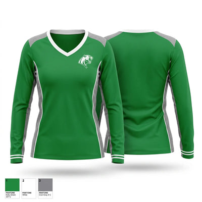 Calhoun Academy Women's Long Sleeve V-neck Shirt - 1