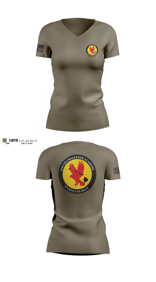 Womens Short Sleeve Vneck Shirt, Youth Challenge Academy, National Guard, Teamtime, Team time, sublimation, custom sports apparel, team uniforms, spirit wear, spiritwear, sports uniforms, custom shirts, team store, custom team store, fundraiser sports, apparel fundraiser