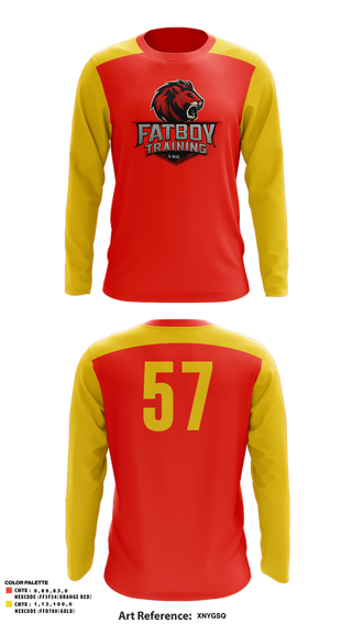 Long Sleeve Performance Shirt, FATBOY TRAINING Inc.      #57, Baseball, Teamtime, Team time, sublimation, custom sports apparel, team uniforms, spirit wear, spiritwear, sports uniforms, custom shirts, team store, custom team store, fundraiser sports, apparel fundraiser
