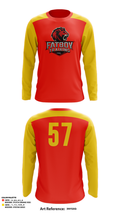 FATBOY TRAINING Inc.      #57 2047521 Long Sleeve Performance Shirt 1