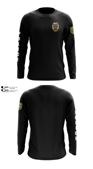 Long Sleeve Performance Shirt, team name, Police, Teamtime, Team time, sublimation, custom sports apparel, team uniforms, spirit wear, spiritwear, sports uniforms, custom shirts, team store, custom team store, fundraiser sports, apparel fundraiser