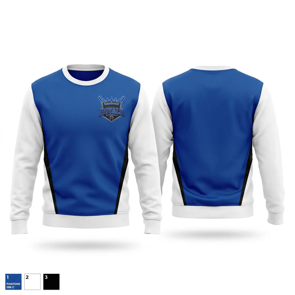 Crew Neck Sweatshirt, Royals, Baseball, Teamtime, Team time, sublimation, custom sports apparel, team uniforms, spirit wear, spiritwear, sports uniforms, custom shirts, team store, custom team store, fundraiser sports, apparel fundraiser