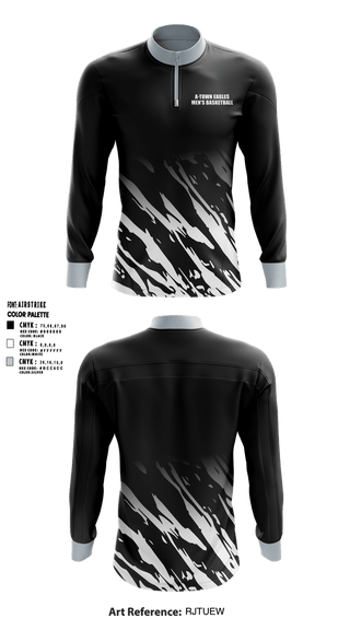 Quarter Zip Jacket, A-Town Eagles, Men's Basketball, Teamtime, Team time, sublimation, custom sports apparel, team uniforms, spirit wear, spiritwear, sports uniforms, custom shirts, team store, custom team store, fundraiser sports, apparel fundraiser