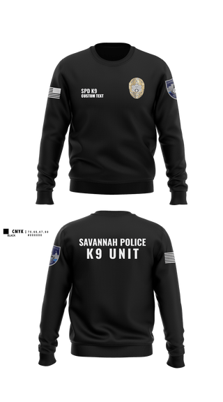 Crew Neck Sweatshirt, SPD K9, Police, Teamtime, Team time, sublimation, custom sports apparel, team uniforms, spirit wear, spiritwear, sports uniforms, custom shirts, team store, custom team store, fundraiser sports, apparel fundraiser
