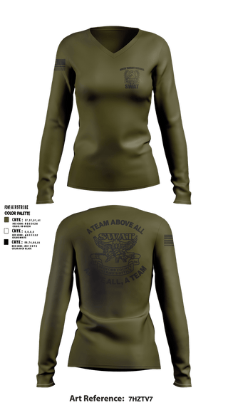 Womens Long Sleeve Vneck Shirt, North Tarrant Regional CNT, Police, Teamtime, Team time, sublimation, custom sports apparel, team uniforms, spirit wear, spiritwear, sports uniforms, custom shirts, team store, custom team store, fundraiser sports, apparel fundraiser