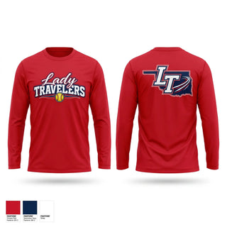 Long Sleeve Performance Shirt, Lady Travelers, Softball, Teamtime, Team time, sublimation, custom sports apparel, team uniforms, spirit wear, spiritwear, sports uniforms, custom shirts, team store, custom team store, fundraiser sports, apparel fundraiser