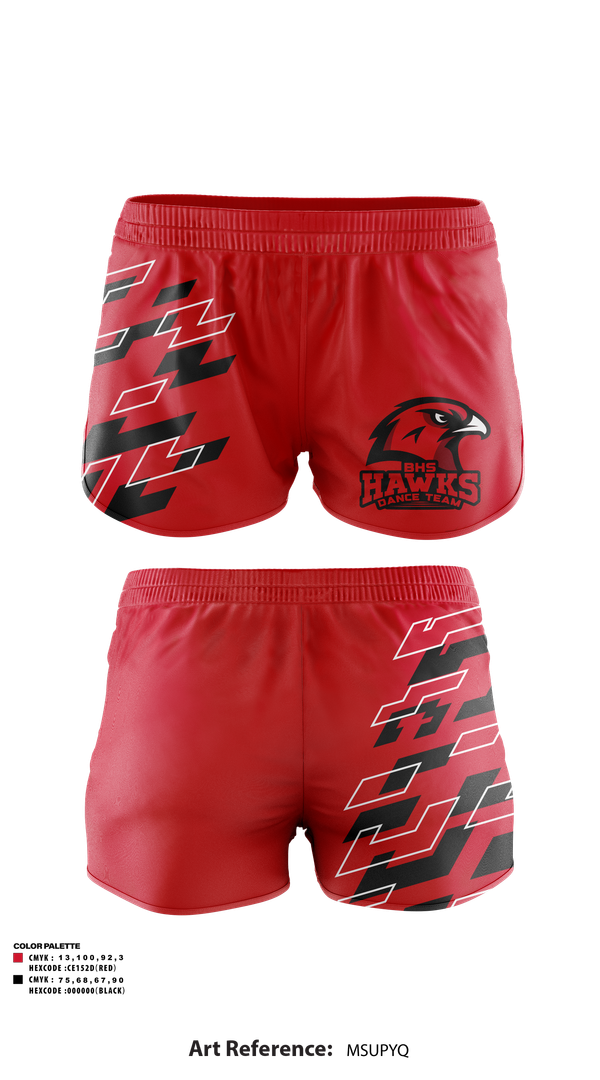 Track Shorts, BHS Hawks Dance Team, Spirit Store, Teamtime, Team time, sublimation, custom sports apparel, team uniforms, spirit wear, spiritwear, sports uniforms, custom shirts, team store, custom team store, fundraiser sports, apparel fundraiser