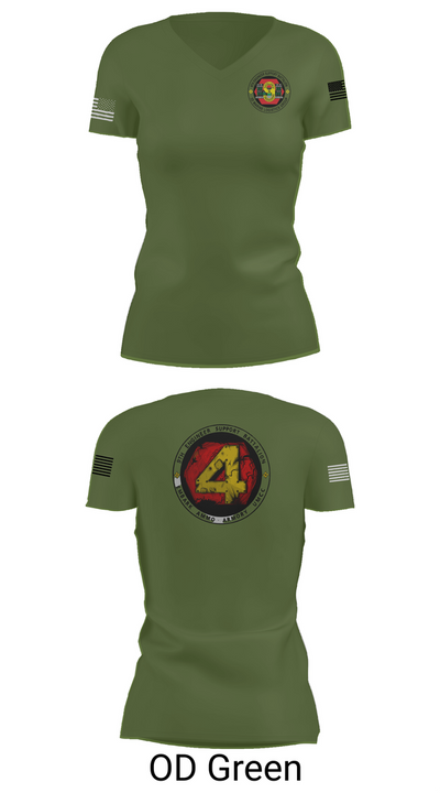 9th Engineer Support Battalion 95542880 Women's Short Sleeve V-neck Shirt - 48