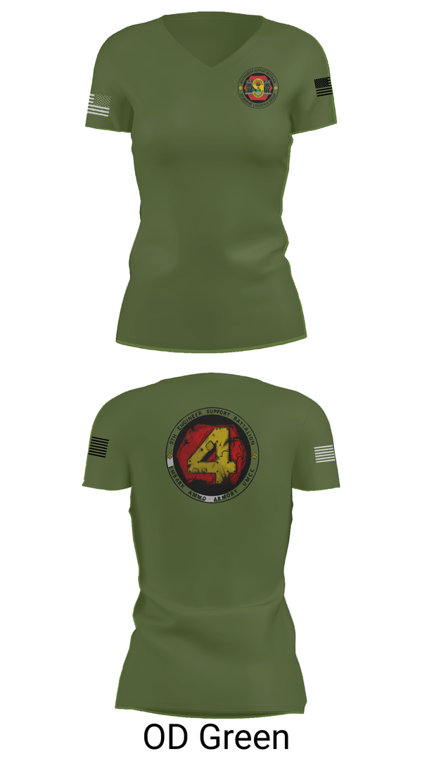 Womens Short Sleeve Vneck Shirt, 9th Engineer Support Battalion, Marines, Teamtime, Team time, sublimation, custom sports apparel, team uniforms, spirit wear, spiritwear, sports uniforms, custom shirts, team store, custom team store, fundraiser sports, apparel fundraiser