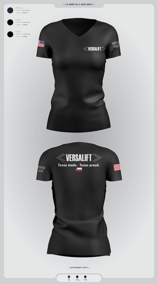 Womens Short Sleeve Vneck Shirt, Versalift, , Teamtime, Team time, sublimation, custom sports apparel, team uniforms, spirit wear, spiritwear, sports uniforms, custom shirts, team store, custom team store, fundraiser sports, apparel fundraiser