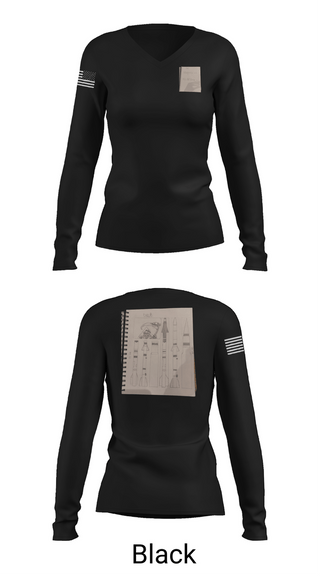 Womens Long Sleeve Vneck Shirt, 144 FW, National Guard, Teamtime, Team time, sublimation, custom sports apparel, team uniforms, spirit wear, spiritwear, sports uniforms, custom shirts, team store, custom team store, fundraiser sports, apparel fundraiser