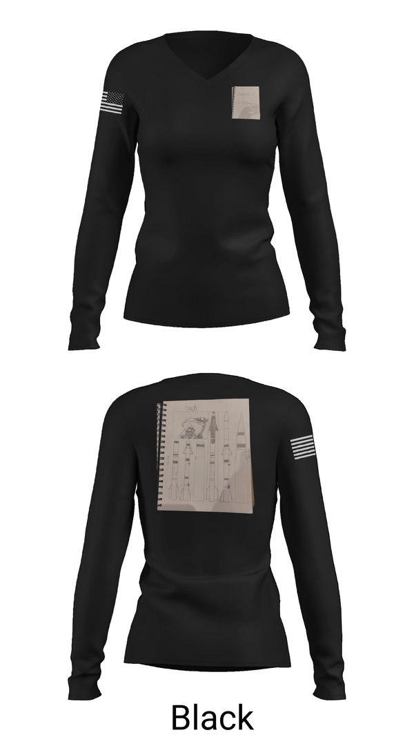 Womens Long Sleeve Vneck Shirt, 144 FW, National Guard, Teamtime, Team time, sublimation, custom sports apparel, team uniforms, spirit wear, spiritwear, sports uniforms, custom shirts, team store, custom team store, fundraiser sports, apparel fundraiser