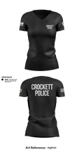 Crockett Police Department 97881074 Women's Short Sleeve V-neck Shirt - 3