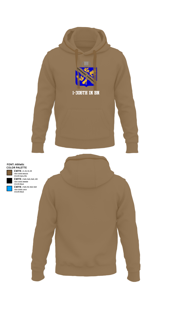 Hoodie, 1-306th IN BN, , Teamtime, Team time, sublimation, custom sports apparel, team uniforms, spirit wear, spiritwear, sports uniforms, custom shirts, team store, custom team store, fundraiser sports, apparel fundraiser