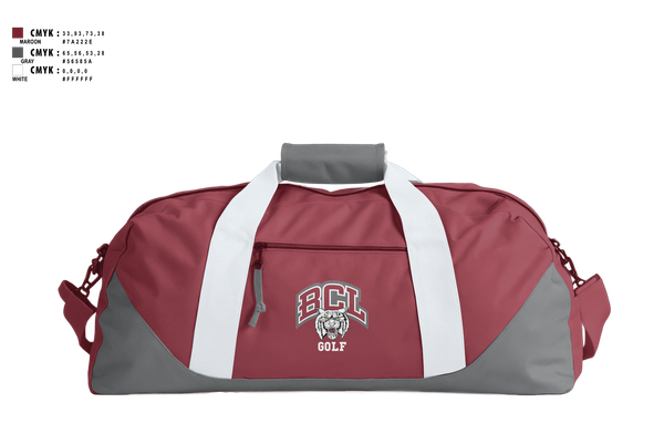 Duffle Bag, Bishop Conaty - Our Lady of Loretto Golf, Golf, Teamtime, Team time, sublimation, custom sports apparel, team uniforms, spirit wear, spiritwear, sports uniforms, custom shirts, team store, custom team store, fundraiser sports, apparel fundraiser