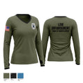 AREA 30 CAREER CENTER LAW ENFORCEMENT Women's Long Sleeve V-neck Shirt - 1