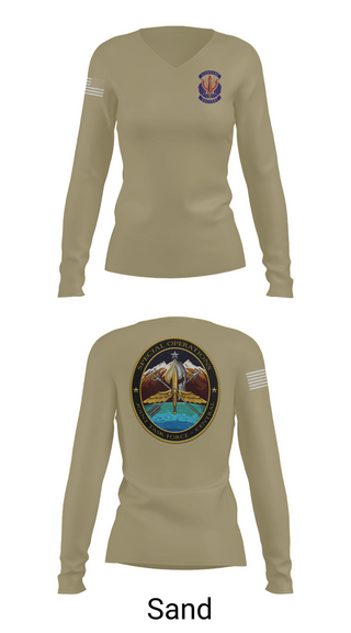Womens Long Sleeve Vneck Shirt, IWTF-C, Air Force, Teamtime, Team time, sublimation, custom sports apparel, team uniforms, spirit wear, spiritwear, sports uniforms, custom shirts, team store, custom team store, fundraiser sports, apparel fundraiser