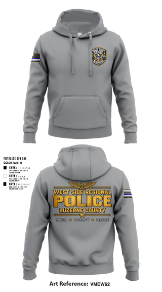 Hoodie, West Side regional police department, Police, Teamtime, Team time, sublimation, custom sports apparel, team uniforms, spirit wear, spiritwear, sports uniforms, custom shirts, team store, custom team store, fundraiser sports, apparel fundraiser