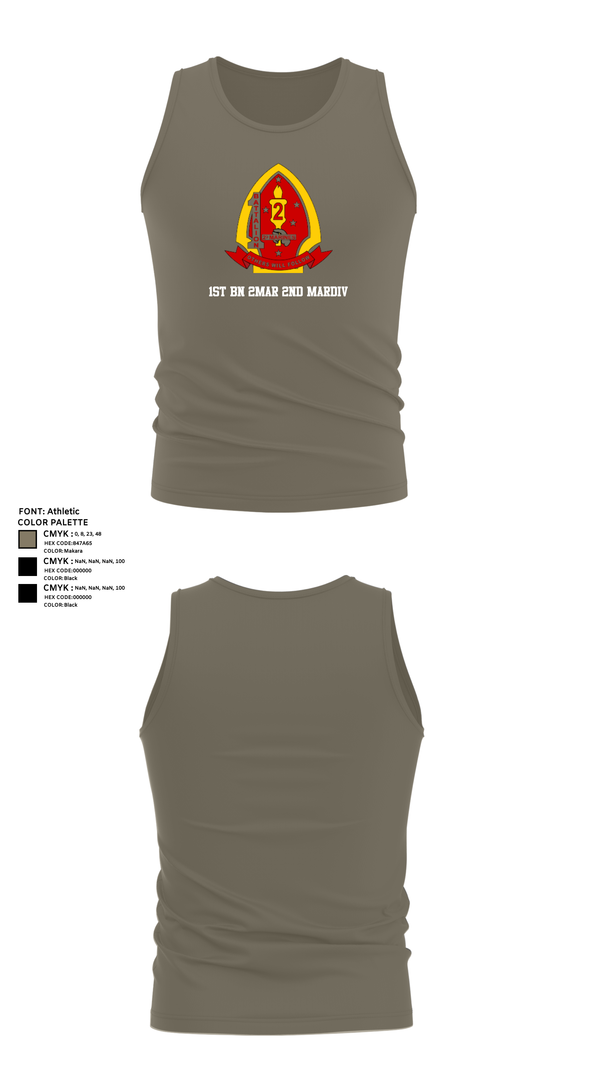 Tank Top, 1st Bn 2mar 2nd MarDiv, , Teamtime, Team time, sublimation, custom sports apparel, team uniforms, spirit wear, spiritwear, sports uniforms, custom shirts, team store, custom team store, fundraiser sports, apparel fundraiser