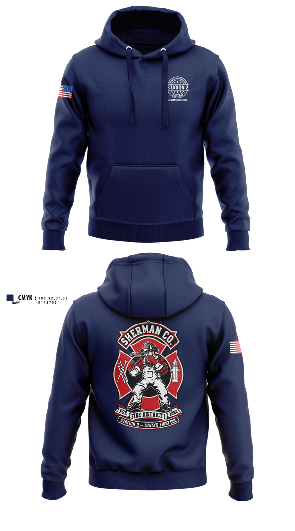 Hoodie, Sherman County Fire District 1, Fire Department, Teamtime, Team time, sublimation, custom sports apparel, team uniforms, spirit wear, spiritwear, sports uniforms, custom shirts, team store, custom team store, fundraiser sports, apparel fundraiser