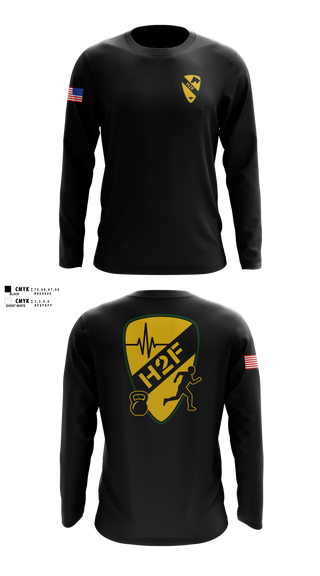 Long Sleeve Performance Shirt, 1st Air Cavalry Brigade H2F, Army, Teamtime, Team time, sublimation, custom sports apparel, team uniforms, spirit wear, spiritwear, sports uniforms, custom shirts, team store, custom team store, fundraiser sports, apparel fundraiser