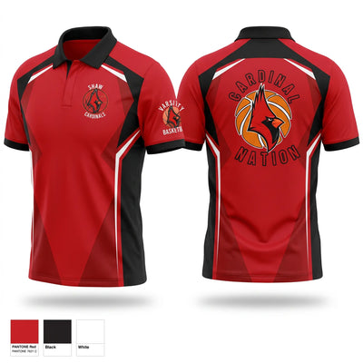 Shaw Cardinals Short Sleeve Performance Polo - 1