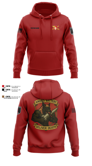 Hoodie, Anubis Battery, 3-12 FA, Army, Teamtime, Team time, sublimation, custom sports apparel, team uniforms, spirit wear, spiritwear, sports uniforms, custom shirts, team store, custom team store, fundraiser sports, apparel fundraiser