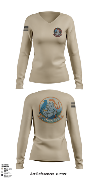 Womens Long Sleeve Vneck Shirt, , Navy, Teamtime, Team time, sublimation, custom sports apparel, team uniforms, spirit wear, spiritwear, sports uniforms, custom shirts, team store, custom team store, fundraiser sports, apparel fundraiser