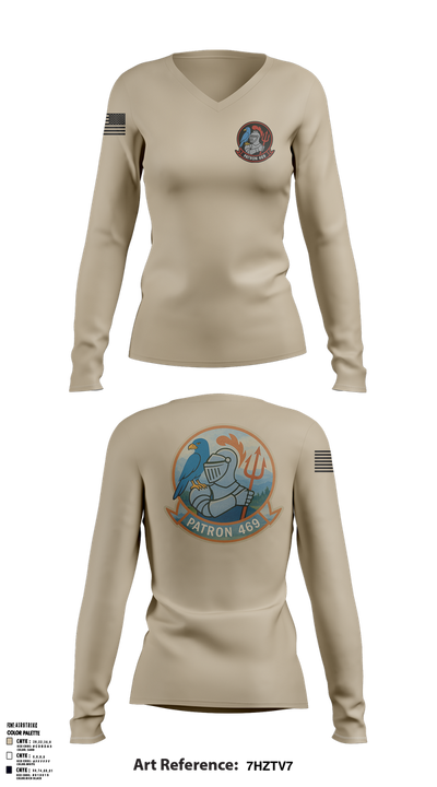 VP-469 14406491 Women's Long Sleeve V-neck Shirt - 2
