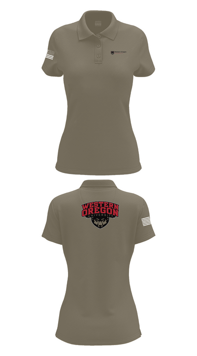 Western Oregon University Equestrian 74623833 Women's Short Sleeve Performance Polo  - 30