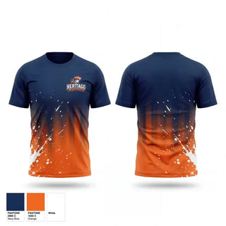 Soft Poly Tee Cotton Like Feel, Heritage BOMM Colorguard, Cheer, Teamtime, Team time, sublimation, custom sports apparel, team uniforms, spirit wear, spiritwear, sports uniforms, custom shirts, team store, custom team store, fundraiser sports, apparel fundraiser