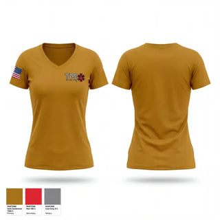 Womens Short Sleeve Vneck Shirt, Theodore Mahoney Dirkhising Emergency Medical Services, EMS/EMT, Teamtime, Team time, sublimation, custom sports apparel, team uniforms, spirit wear, spiritwear, sports uniforms, custom shirts, team store, custom team store, fundraiser sports, apparel fundraiser