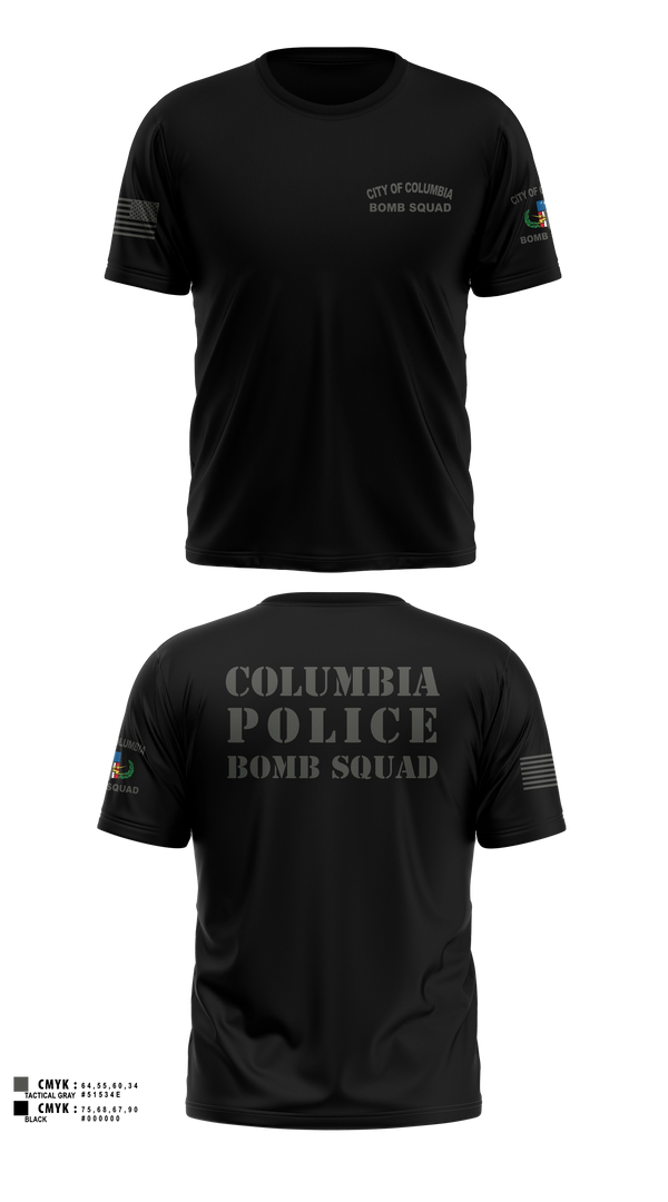 Columbia Police Bomb Squad Old School Cotton Feel Shirt - 5