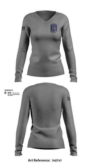 Womens Long Sleeve Vneck Shirt, Stowe Township, Police, Teamtime, Team time, sublimation, custom sports apparel, team uniforms, spirit wear, spiritwear, sports uniforms, custom shirts, team store, custom team store, fundraiser sports, apparel fundraiser