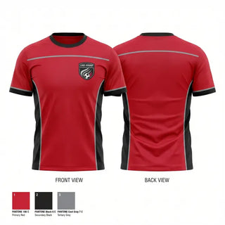 Soft Poly Tee Cotton Like Feel, LVSA Boys Black 2017, Men's Soccer, Teamtime, Team time, sublimation, custom sports apparel, team uniforms, spirit wear, spiritwear, sports uniforms, custom shirts, team store, custom team store, fundraiser sports, apparel fundraiser
