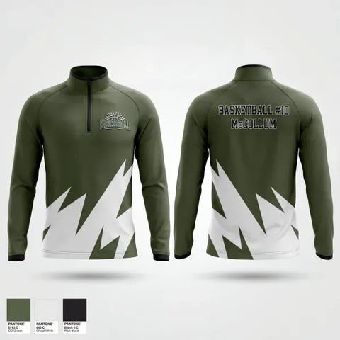 Quarter Zip Jacket, Reeths- puffer rockets, Men's Basketball, Teamtime, Team time, sublimation, custom sports apparel, team uniforms, spirit wear, spiritwear, sports uniforms, custom shirts, team store, custom team store, fundraiser sports, apparel fundraiser