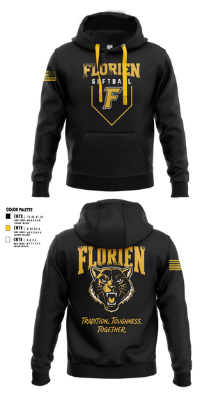 Hoodie, Florien Blackcats, Softball, Teamtime, Team time, sublimation, custom sports apparel, team uniforms, spirit wear, spiritwear, sports uniforms, custom shirts, team store, custom team store, fundraiser sports, apparel fundraiser