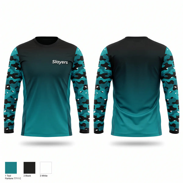 Long Sleeve Performance Shirt, Slayers, Softball, Teamtime, Team time, sublimation, custom sports apparel, team uniforms, spirit wear, spiritwear, sports uniforms, custom shirts, team store, custom team store, fundraiser sports, apparel fundraiser