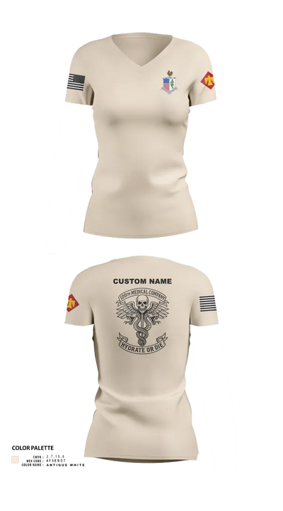 120TH MCAS 53428597 Women's Short Sleeve V-neck Shirt - 110