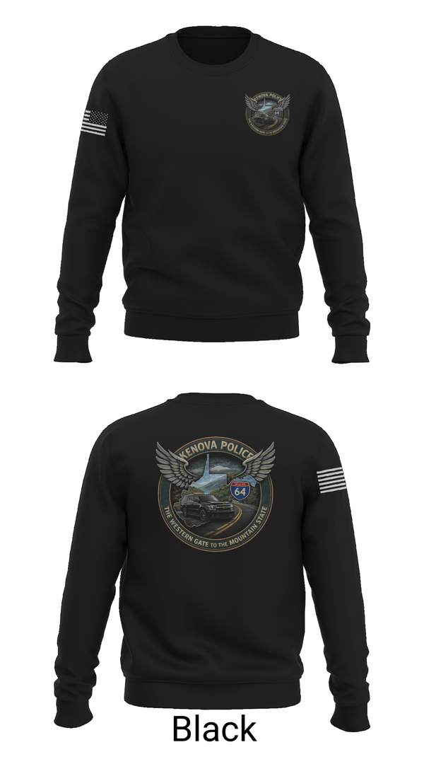 Crew Neck Sweatshirt, Kenova Police Department, Police, Teamtime, Team time, sublimation, custom sports apparel, team uniforms, spirit wear, spiritwear, sports uniforms, custom shirts, team store, custom team store, fundraiser sports, apparel fundraiser