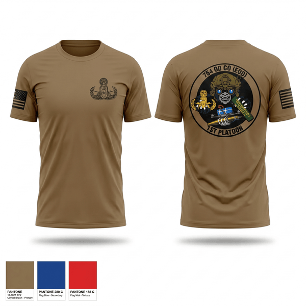 Short Sleeve Performance Shirt, 1PLT 754th OD CO (EOD), Army, Teamtime, Team time, sublimation, custom sports apparel, team uniforms, spirit wear, spiritwear, sports uniforms, custom shirts, team store, custom team store, fundraiser sports, apparel fundraiser