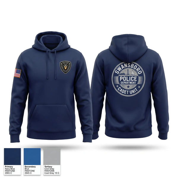 Hoodie, Swansboro police cadets, Police, Teamtime, Team time, sublimation, custom sports apparel, team uniforms, spirit wear, spiritwear, sports uniforms, custom shirts, team store, custom team store, fundraiser sports, apparel fundraiser