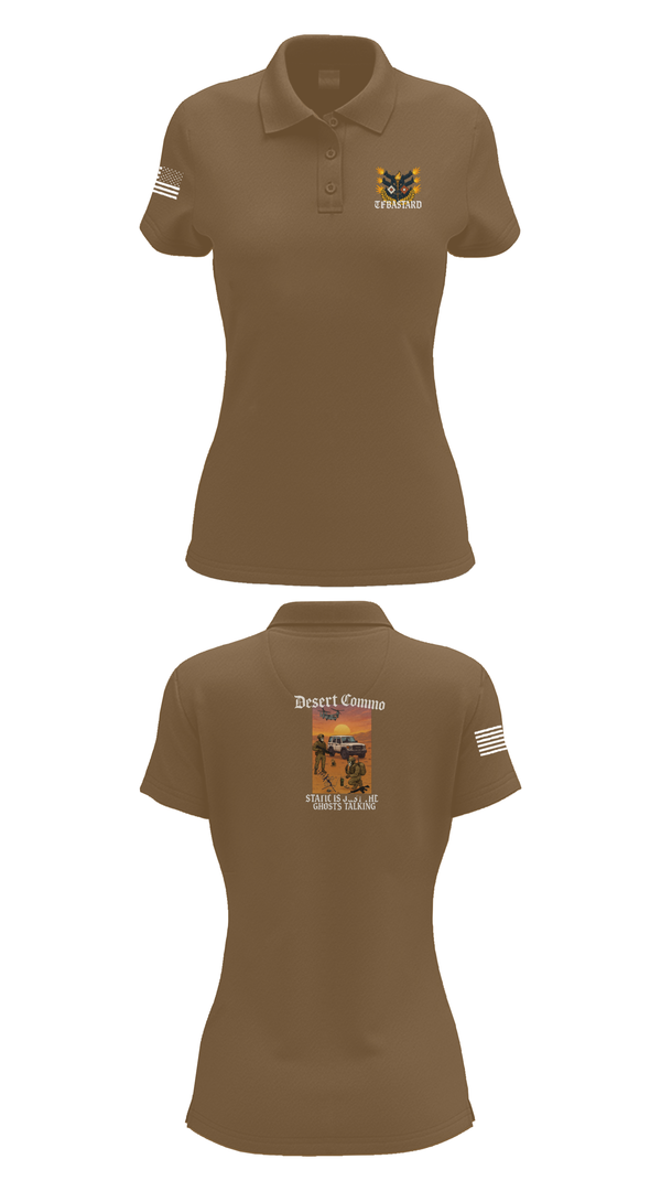 Womens Short Sleeve Performance Polo, Task Force Bataan, , Teamtime, Team time, sublimation, custom sports apparel, team uniforms, spirit wear, spiritwear, sports uniforms, custom shirts, team store, custom team store, fundraiser sports, apparel fundraiser