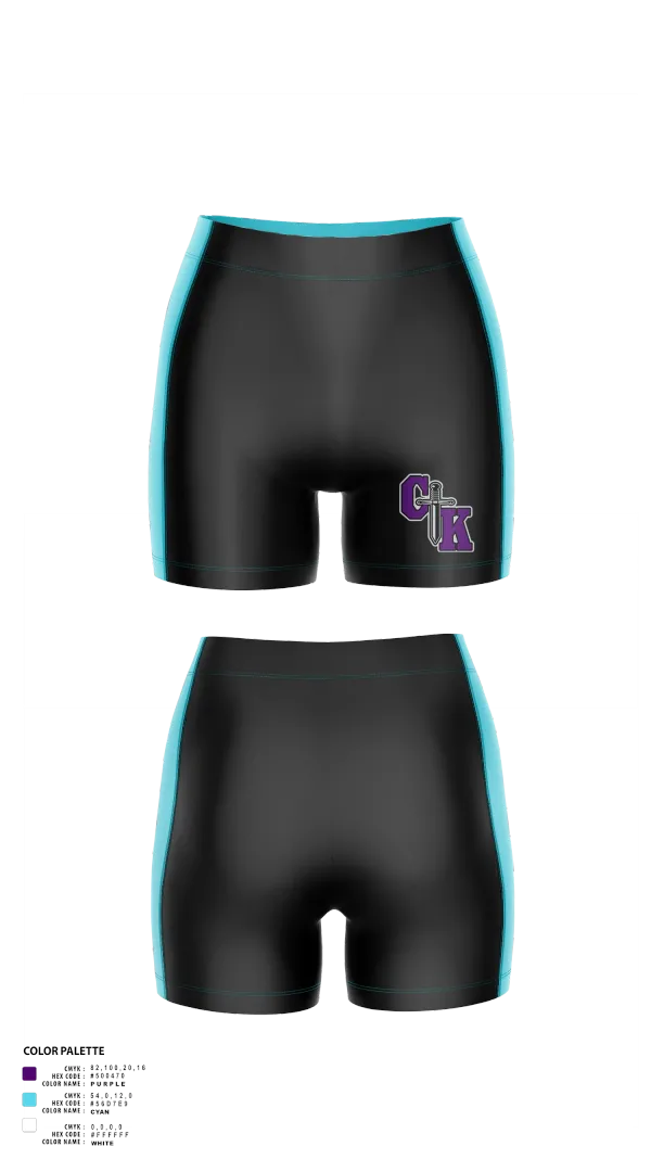 Womens Compression Shorts, Columbia Knights Football, , Teamtime, Team time, sublimation, custom sports apparel, team uniforms, spirit wear, spiritwear, sports uniforms, custom shirts, team store, custom team store, fundraiser sports, apparel fundraiser