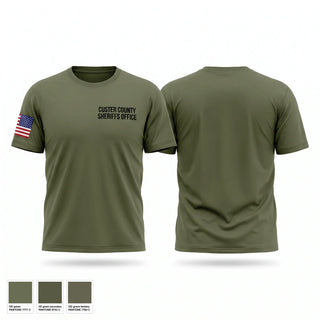 Old School Cotton Feel Shirt, CUSTER COUNTY SHERIFF'S OFFICE, Police, Teamtime, Team time, sublimation, custom sports apparel, team uniforms, spirit wear, spiritwear, sports uniforms, custom shirts, team store, custom team store, fundraiser sports, apparel fundraiser