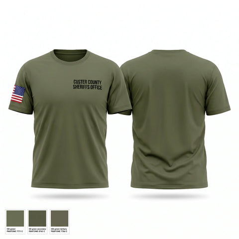 Old School Cotton Feel Shirt, CUSTER COUNTY SHERIFF'S OFFICE, Police, Teamtime, Team time, sublimation, custom sports apparel, team uniforms, spirit wear, spiritwear, sports uniforms, custom shirts, team store, custom team store, fundraiser sports, apparel fundraiser