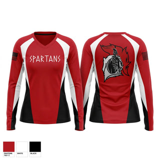 Womens Long Sleeve Vneck Shirt, HHBN/8th Army, Army, Teamtime, Team time, sublimation, custom sports apparel, team uniforms, spirit wear, spiritwear, sports uniforms, custom shirts, team store, custom team store, fundraiser sports, apparel fundraiser