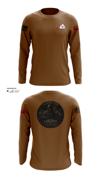 Long Sleeve Performance Shirt, 1033rd Engineer Support Company, National Guard, Teamtime, Team time, sublimation, custom sports apparel, team uniforms, spirit wear, spiritwear, sports uniforms, custom shirts, team store, custom team store, fundraiser sports, apparel fundraiser