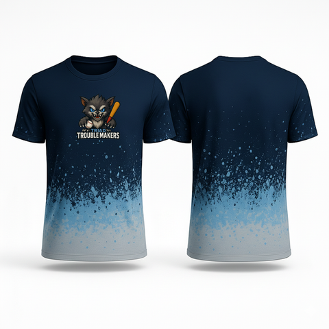 Short Sleeve Performance Shirt, Troublemakers, Baseball, Teamtime, Team time, sublimation, custom sports apparel, team uniforms, spirit wear, spiritwear, sports uniforms, custom shirts, team store, custom team store, fundraiser sports, apparel fundraiser