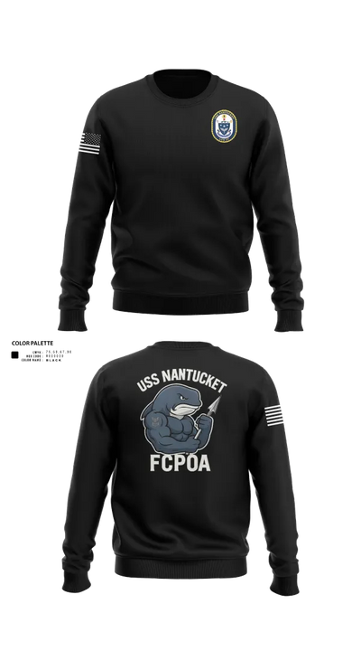 USS NANTUCKET LCS 27 Crew Neck Sweatshirt - 5